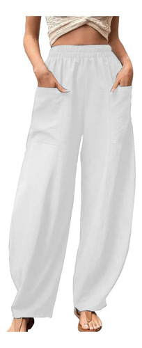 Pantalones Tipo Pijama Casuales Y Holgados Con Bolsillo Para