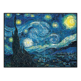 Cuadro Decorativo Genérica Painting Star Noche Estrellada Color Del Armazón Negro De 30cm X 40cm