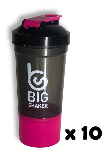 Vaso Shaker Mezclador Antigrumos Rosa X10