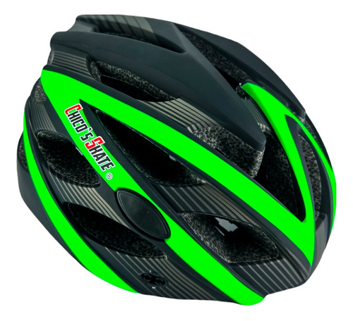 Casco Patinaje Ciclismo Profesional Con Luz Led Verde