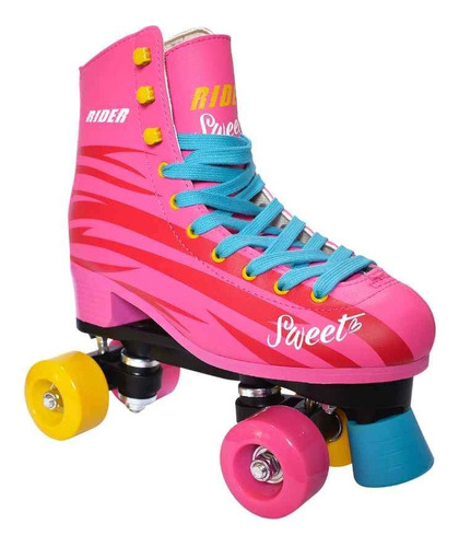 Patines Quad Rider Paralelo Sweet Girls Rosa Colores