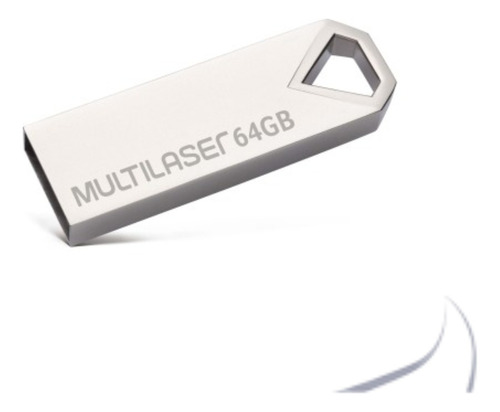 Pen Drive Multilaser Diamond 64gb Usb 2.0 Pd852 Metálico