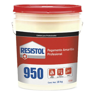 Pegamento Profesional Resistol 950 para Madera de 18 kg, Adhesivo Amarillo de Alto Rendimiento | Envío gratis