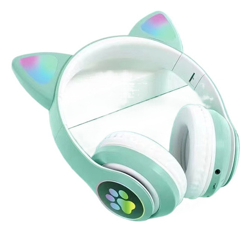 Oreja De Gato Rgb Bluetooth 5.0 Auriculares De Ruido De Bajo