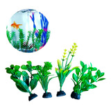 Plantas Artificiales Acuario Decoración Pecera 10 Cm 15 Pzs 