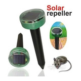 2 Estacas Solar Luz Led Con Repelente Ratas Ratones Roedores