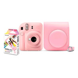 Câmera Fujifilm Instax Mini 12 Rosa + Bolsa + Filme Macaron