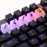 Kit Keycaps Cs:go - 5 Peças Translucido + Removedor Teclas