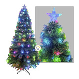 Árbol Navidad Fibra Óptica 180 Cm Estrellas Tupido Rf T797