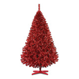 Arbol Artificial Navidad Pino 190cm Rojo Naviplastic Monarca Color Rojo Metálico