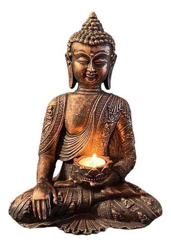 Meditando Estátua De Buda Escultura Estatueta Decoração