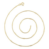 Cadena Oro 14k Lam Moda Mujer Elegante 45cm X 2mm