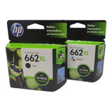 Kit Cartucho 662xl Preto E Color Original Hp 2516 3516 4646