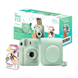 Câmera Instax  Mini 12 Verde + Bolsa + Filme Macaron 10f