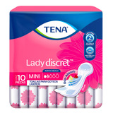 Toallas Femeninas Tena Lady Discret Mini Neutraliza Olores 10 Unidades