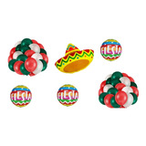 1 Combo 54 Globos Fiesta Mexicana (ver Descripcion)