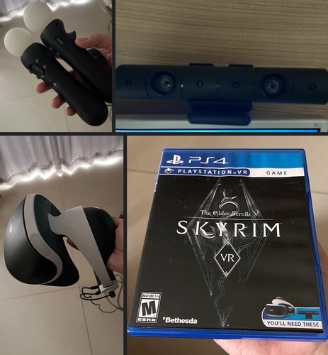 Playstation Vr Ver. Zvr2 Kit Completo Skyrim Vr + Adap. Ps5