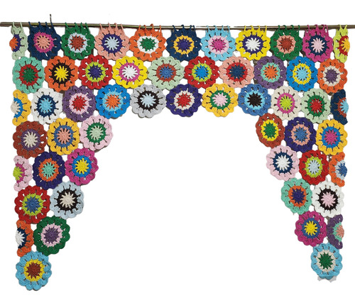 Cortinas Tejidas Crochet 1,50 X 1,20 Mts.