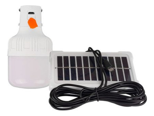 Lámpara Led De Emergencia Recargable Usb O Panel Solar