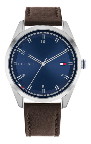 Reloj Tommy Hilfiger Para Hombre 1710458 Correa De Cuero Ss