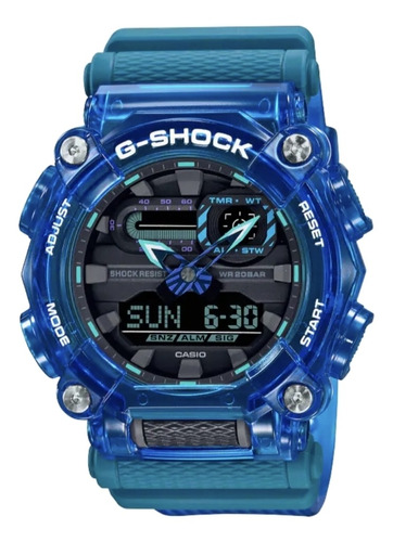 G Shock Ga 900skl 2a Original Azul Transparente Sumergible 