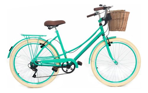 Bicicleta Vintage Retro Antiga Ceci 6 Marchas Turquesa Rma