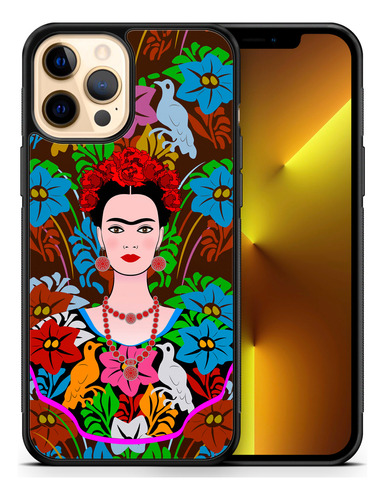 Funda Protectora Para iPhone Frida Kahlo Fauna Tpu Case