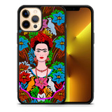 Funda Protectora Para iPhone Frida Kahlo Fauna Tpu Case