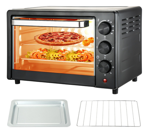 Horno Eléctrico De Mesa Acero Inoxidable 25 L Con Bandeja