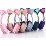 Audífonos Kawaii Cat Ear Bluetooth 5.0 Led Audífonos