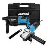 Kit Makita Mtk0005b Esmeril 4 1/2 540w+ Rotomartillo M8701b