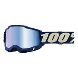 Óculos 100% Accuri2 Deepmarine Motocross Off Road Downhill Cor Da Armação Azul Cor Da Lente Lente Espelhado Blue