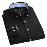 Camisa De Vestir Oxford Casual De Talla Grande Para Hombre,