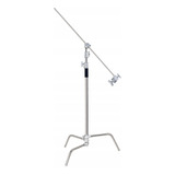 Tripé De Iluminação Girafa C-stand Cromado Aço Inox 290a