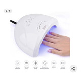 Cabina Para Uñas Sun One 48 Watts Uv Led Sensor Timer Color Blanco