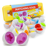Juego Didáctico Niños Juguete Educativo Huevos Figuras Color