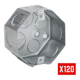 Caja Luz Chapa Octogonal Galvanizada 8x8cm Pack X120