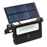 Lámpara Luz Solar Exterior Con Sensor Para Patio Ms-2916 Color Negro Illux