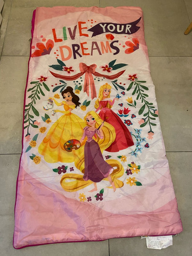 Bolsa De Dormir Disney Princesas Niña Marca Crup 142x71cm