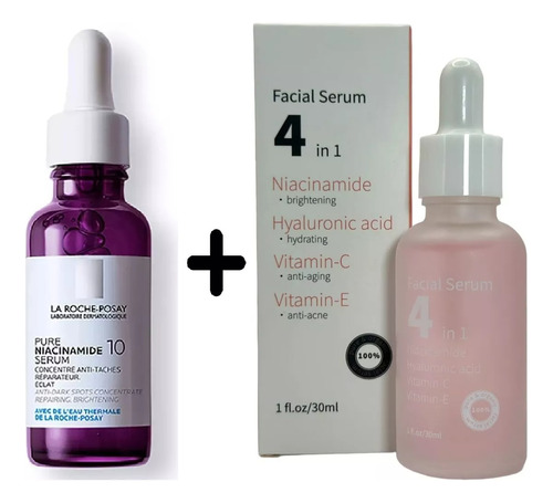 Set Facial Niacinamida La Roche Posay + Potente Serum 4 En 1