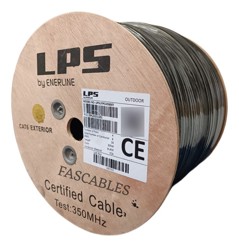 Cable Utp Categoría 6 Exterior Doble Chaqueta X 305mts Lps