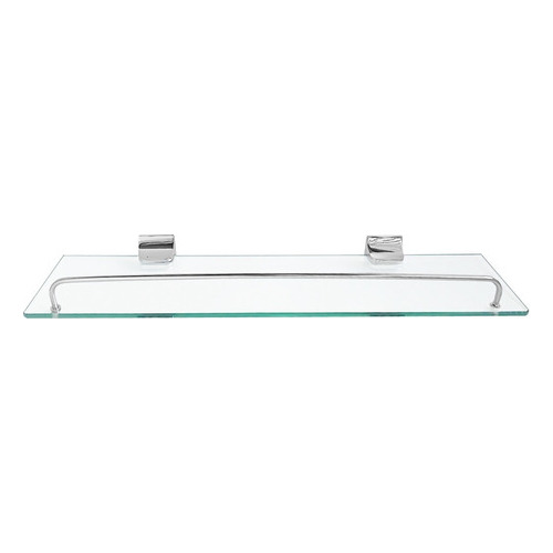 Organizador Baño Rectangular En Vidrio  Y Acero 50cm Tc