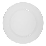 Plato Playo 25cm Ala Ancha Tsuji Línea 1150 Porcelana Blanca