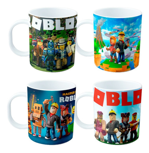 Set De Tazas De Plastico - Roblox X 4 