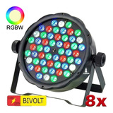 8x Canhões Luz Refletor Iluminação 54 Led 3w Rgbw Festa