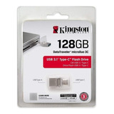 Unidad Flash Datatraveler 128gb, Usb 3.1-c Kingston