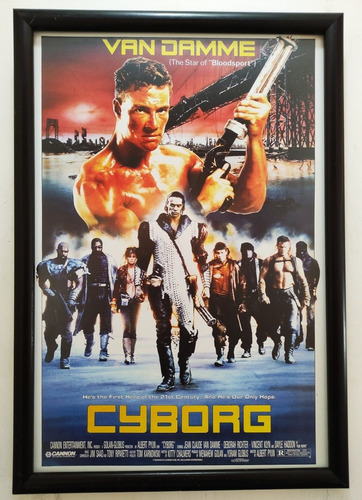 Van Damme Cyborg / Poster Enmarcado 50 X 35 Cms 