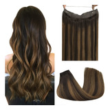 Extensiones Cabello Natural 16in 1pz 95gr Marrón Oscuro A Ca