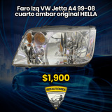 Faro Izq Vw Jetta A4 99-08 Cuarto Ambar Original Hella