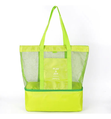 Bolsa Praia Térmica De Passeio - Compartimento Grande Cor Verde